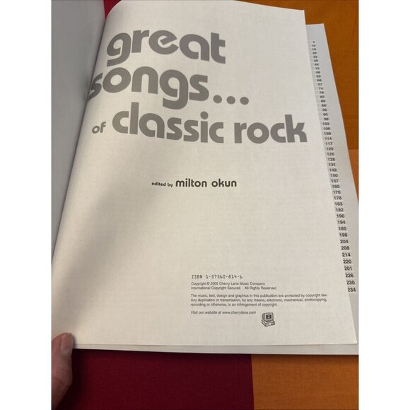 Brand New - Great Songs … Classic Rock Sheet Music Song Book. Milton Okun. New! - Picture 7 of 7